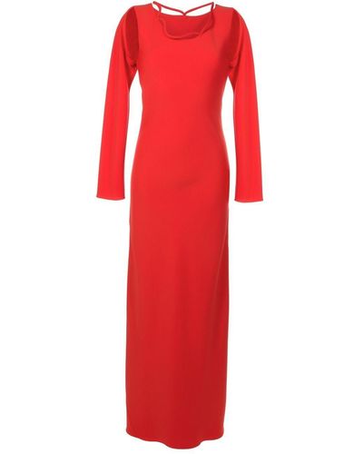 Gloria Coelho Cut-out Midi Dress - Red