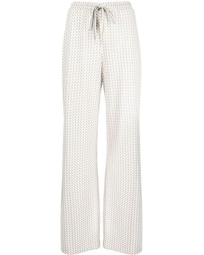 Saiid Kobeisy Graphic-print Jersey-knit Track Trousers - White