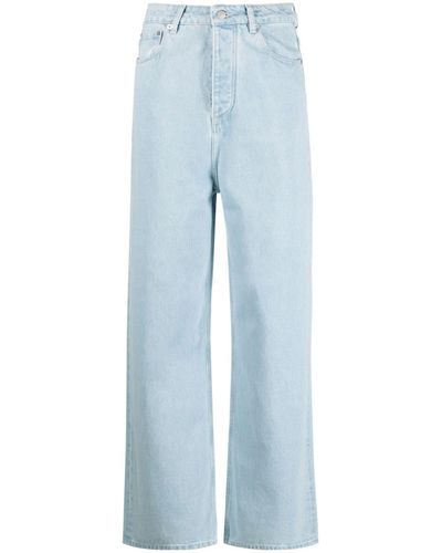 Nanushka Jeans mit weitem Bein - Blau