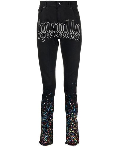 Haculla Jean skinny Smothered in Paint - Noir