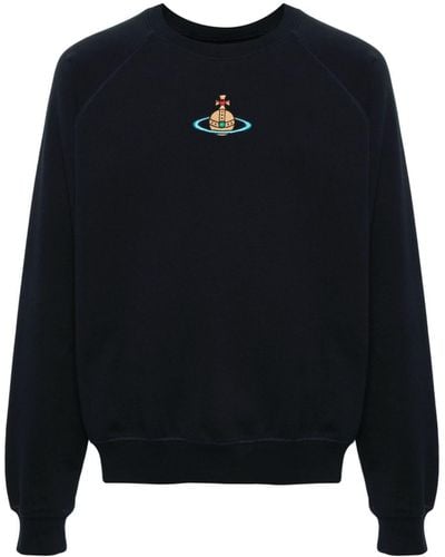 Vivienne Westwood Sweatshirt mit Logo-Stickerei - Blau