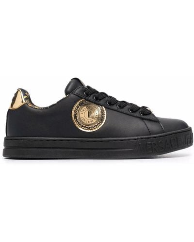Versace Zapatillas Court 88 con V-Emblem - Negro