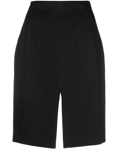 Raf Simons Slit Detail Knee-length Skirt - Black