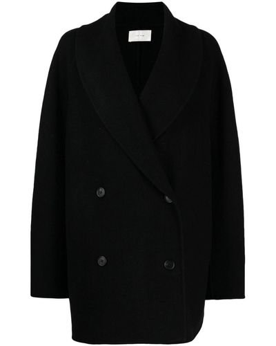 The Row Polli Double-breasted Coat - Black