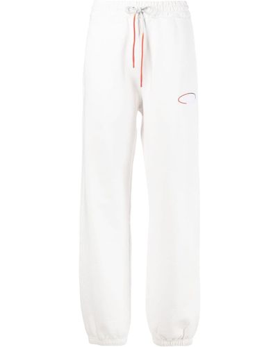 Missoni Pantalones de chándal con logo bordado - Blanco