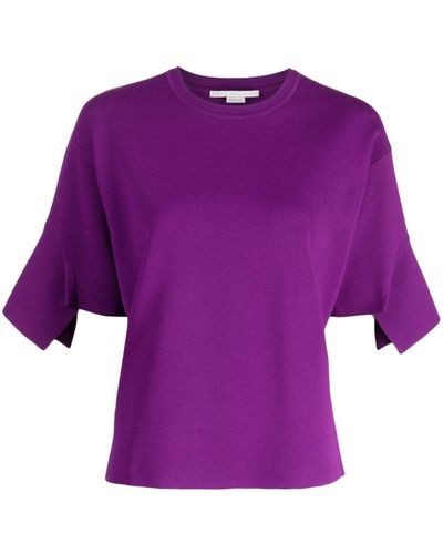 Stella McCartney Asymmetric Short-sleeved T-shirt - Purple