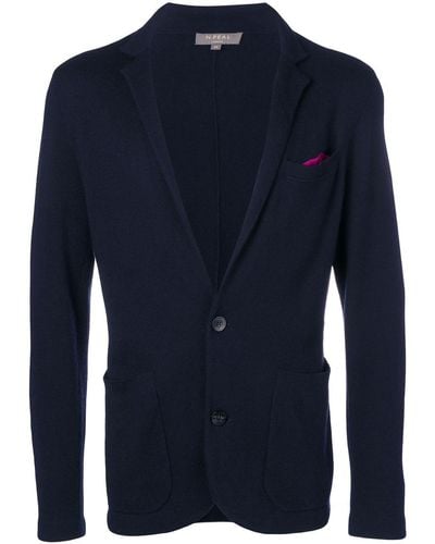 N.Peal Cashmere Fine Gauge Milano Jacket - Blue