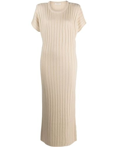 Giuliva Heritage The Diana Ribbed-knit Dress - Natural