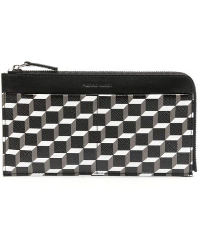 Pierre Hardy Palatine Cube Perspective-print Wallet - Black