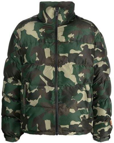 Heron Preston Gefütterte Jacke mit Camouflage-Print - Grün