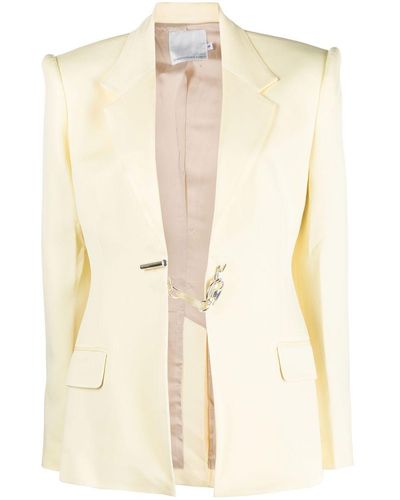 Christopher Esber Blazer monopetto con revers a lancia - Neutro