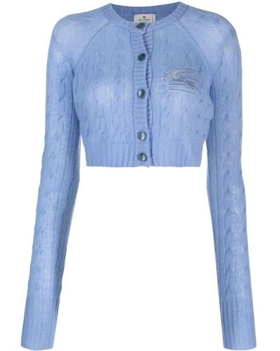 Etro Cardigan crop - Blu