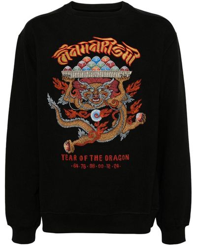 Maharishi Abundance Dragon Sweatshirt aus Bio-Baumwolle - Schwarz