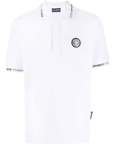 Philipp Plein Logo-patch Short-sleeve Polo Shirt - White