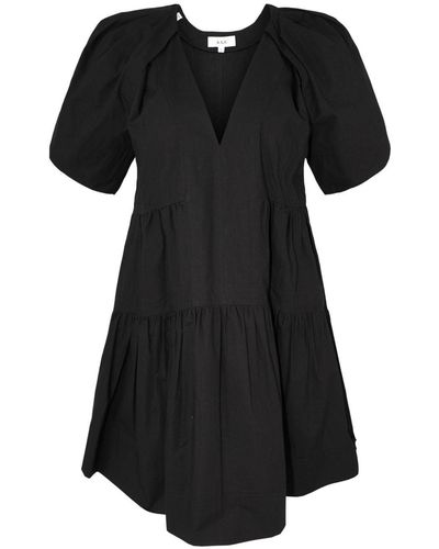 A.L.C. Robe en coton Camila à col v - Noir