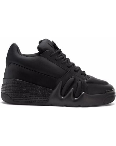 Giuseppe Zanotti Talon Mid-top Leather Sneakers - Black