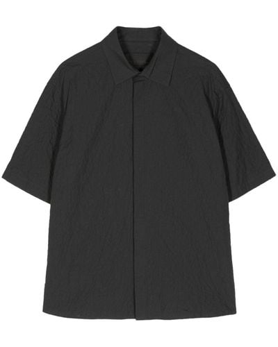 Neil Barrett Crinkled Cotton Shirt - ブラック