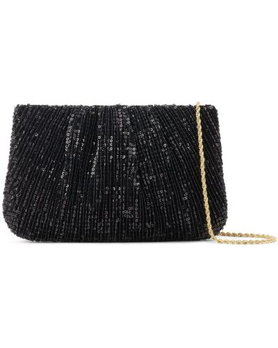 Loeffler Randall Brit Clutch Met Pailletten - Zwart