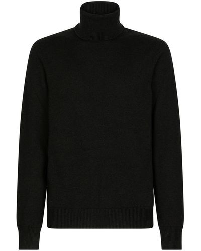 Dolce & Gabbana Roll-neck Cashmere Jumper - Black