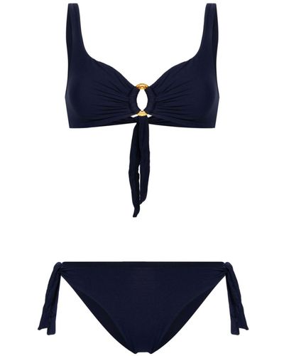 Fisico crystal-embellished swimsuit - Blue