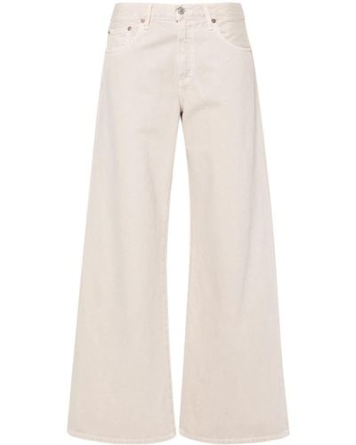 Agolde Low-Rise Flared Clara Jeans - Natural