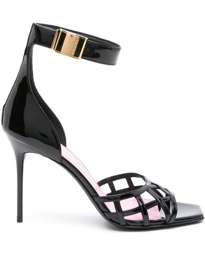 Balmain Uma Pumps Met Lakleer Hak - Zwart