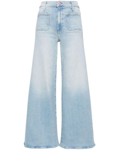 Mother Lil Undercover Sneak Low Waist Flared Jeans - Blauw