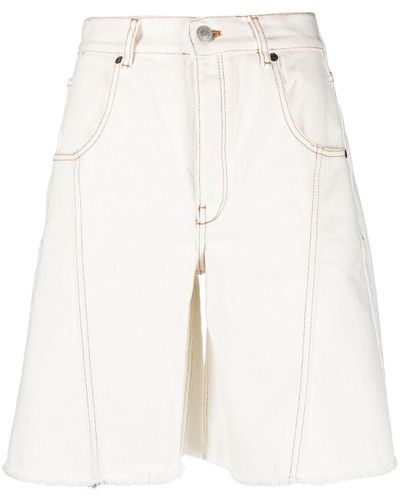 By Malene Birger High-waisted Denim Shorts - White