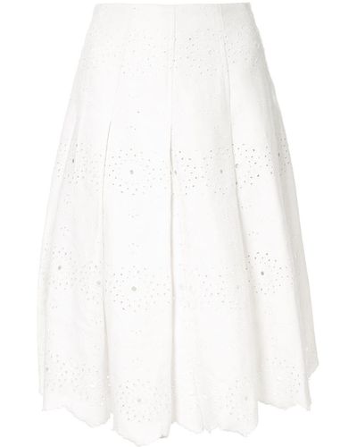 Bambah Victoria Denim Skirt - White