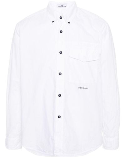 Stone Island Camicia con ricamo - Bianco