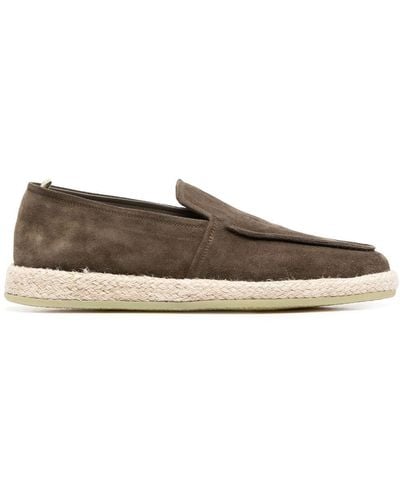 Officine Creative Roped Suede Loafers - Brown
