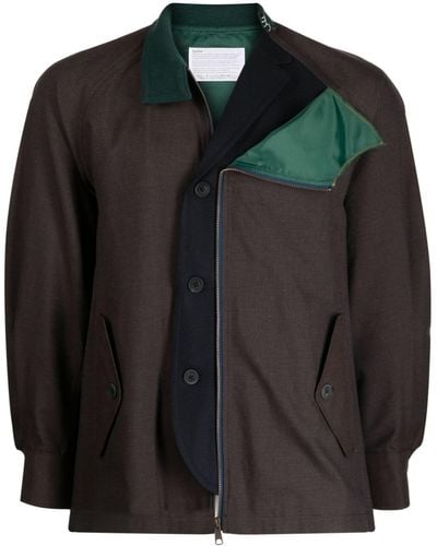 Kolor Zipped Panelled Jacket - Black