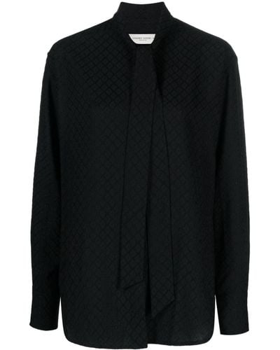 Golden Goose Journey W`s Tie-detailed Blouse Clothing - Black