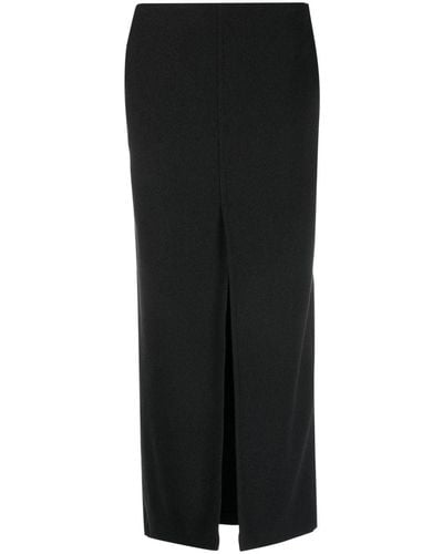 Philosophy Di Lorenzo Serafini Front-slit A-line Maxi Skirt - Black