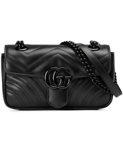 Gucci GG Marmont Matelassé Mini Bag - Zwart