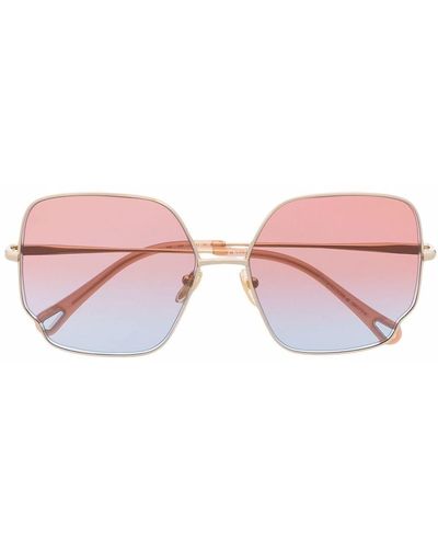 Chloé Eckige Sonnenbrille mit Farbverlauf - Mettallic