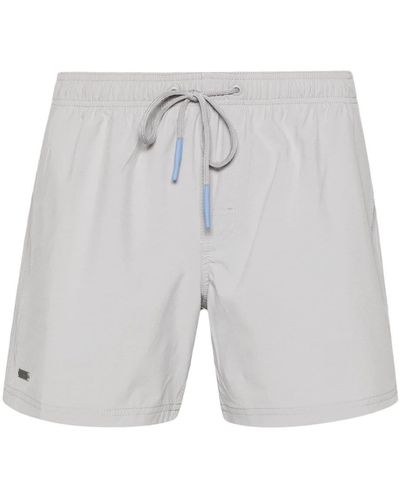 Sundek Logo-appliqué Swim Shorts - Blue
