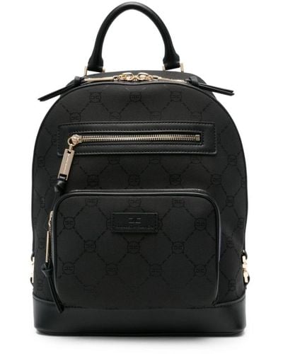 Elisabetta Franchi Monogram-pattern Backpack - Black