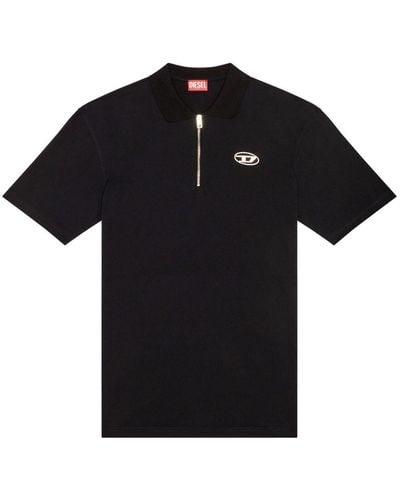 DIESEL T-vor-od Cotton Polo Shirt - Black
