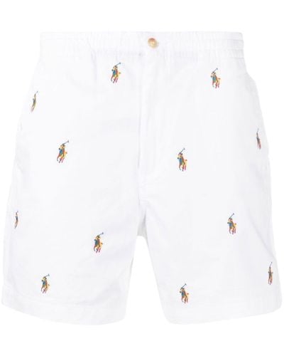 Polo Ralph Lauren Above-knee Cotton Shorts - White