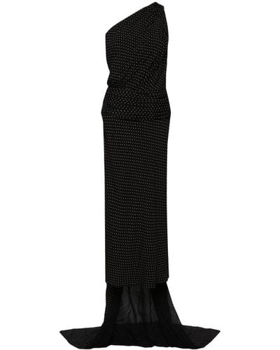 N°21 Ruched One-shoulder Midi Dress - Black