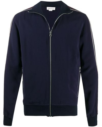 Alexander McQueen Tapped Logo Track Jacket - Blue