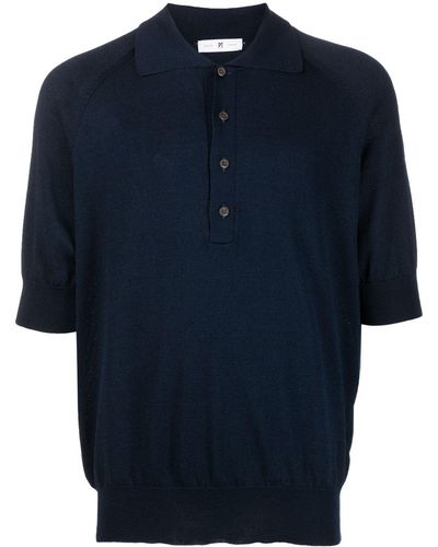 PT Torino Button-up Poloshirt - Blauw