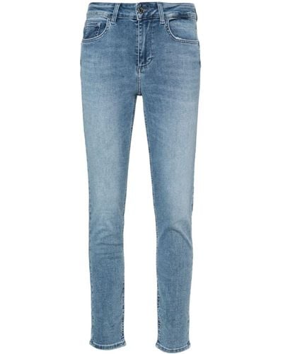 Liu Jo Cropped-Skinny-Jeans mit hohem Bund - Blau