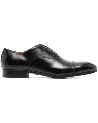 Santoni Leather Oxford Shoes - Black