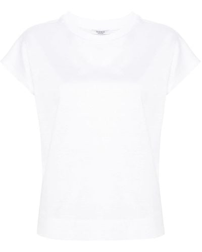 Peserico Cap-sleeves Cotton T-shirt - White