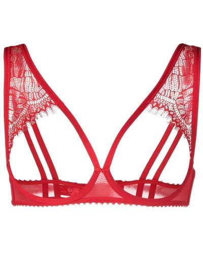 Maison Close Accroche Coeur Naked Breast Bra - Red