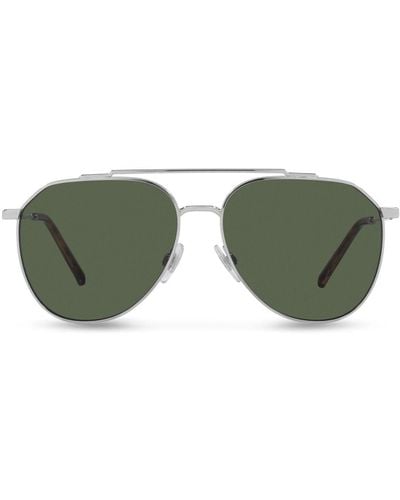 Dolce & Gabbana Diagonal-cut Sunglasses - Green