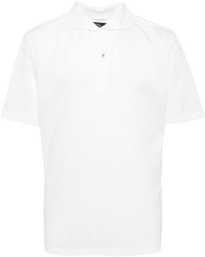 MAN ON THE BOON. Short-sleeve Piqué Polo Shirt - White