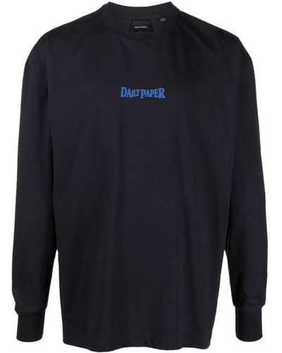 Daily Paper Logo-print Cotton Sweatshirt - Blue